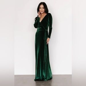 Baltic Born Esmerelda Velvet Wrap Maxi Dress Women’s Size Medium BRAND NEW
